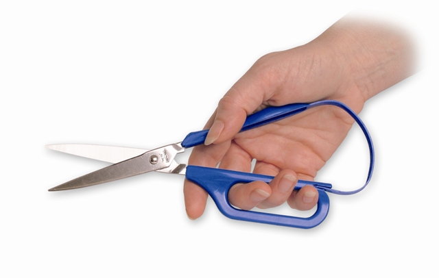 A long loop easy-grip scissor
